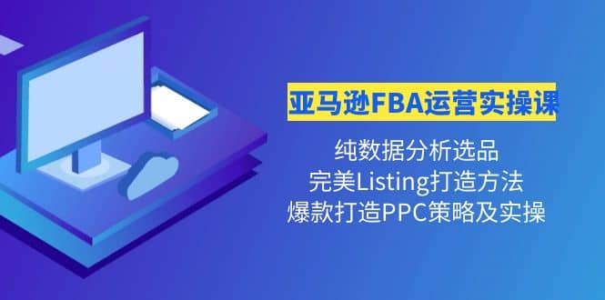 亚马逊FBA运营实操课 纯数据分析选品+完美Listing打造+爆款打造PPC策略实操